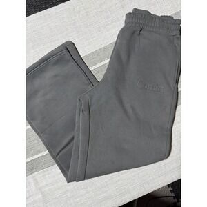 Comfort Brand Mens Gray Wide Leg Sweatpants Elastic Waist Lounge Pants Small